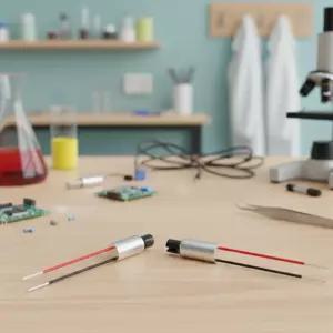 고출력 저전류 미니 진동모터 진동로봇 부속 모터 편축 진동 조립 (1.5V-3V 2개)