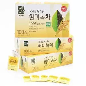 [셀러허브]녹차원 유기농 현미녹차 1.2g x 100티백 x 3세트 (S29305168)