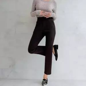 [다잇템] 여성 보온 출근용 하이웨이스트 FW H라인 고무줄 슬랙스_23756667_588872