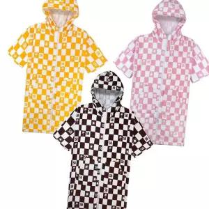 (다올)체크면 샤워가운 비치타올 큰타올 물놀이 타올 타월 수건