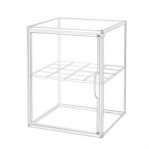 수집품용 투명 아크릴 디스플레이 케이스, 자석 뚜껑과 쌓을 수 있는 디자인의 보관함/박스, 조절 가능한 레이어 3개, 신발, 인형, 지갑, 장난감, 화장품용 박스