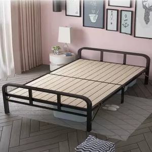 프레임 침대 접이식 소나무 스틸 미니싱글 원목 매트리스 받침 침실 가구