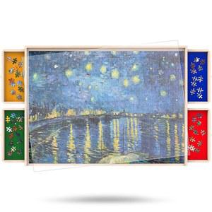 서랍이 있는 1000피스 퍼즐 보드 360도 회전 가능한 바퀴와 커버 30인치 x 22인치 나무 직소 테이블 수납 정리함 휴대용 경량 디자인