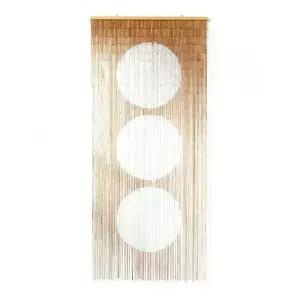 대나무 장식 복고 발 파티션 커튼 원목색 패턴 현관문