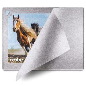 1000피스 직소 퍼즐 보드 휴대용, 커버가 있는 매트, 경량 트레이 보관 시스템, 쿠브(그레이) 펠트 테이블 상판