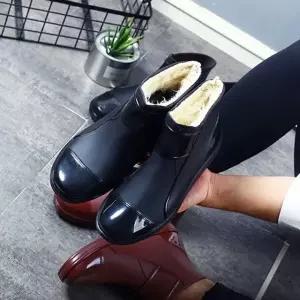 남자 겨울 레인부츠 털부츠 작업 장화 남성방한 털구두