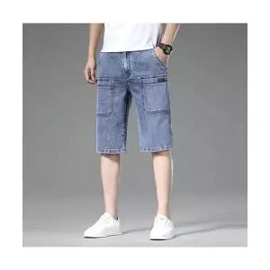 남친 캐주얼 일자 청반바지 스판 6포켓 7부팬츠 OP5