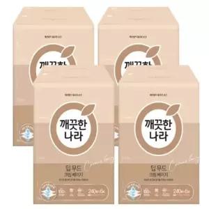 깨끗한나라 딥무드 크림 베이지 미용티슈 240매 6입x4팩_24647627