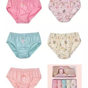 레이온 여아 귀여운 캐릭터 삼각 팬티 5매입 주니어 키즈 어린이 디자인 무늬 면팬티