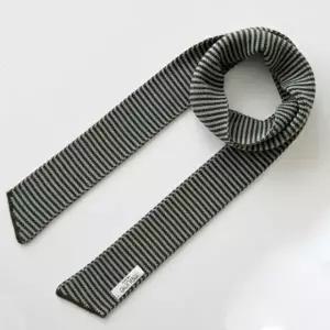 니트 스카프 여자 학원 여성 사무용 스카프 매는법 니트 스카프 여름린넨 봄 심플 타이형 여성 스트라이프