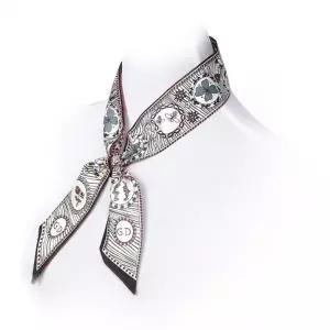 ( )스카프 타이 스카프 목머리 여성 봄 타이 선물 여자 가을 여성 머플러 실크 미니 여름 끈 스카프