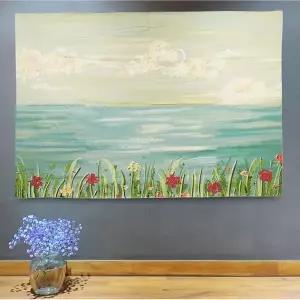 [하프클럽/셀러허브]패브릭 포스터 거실 인테리어 유화 그림 수평선 S