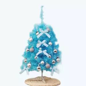 [하프클럽/셀러허브]고급 크리스마스트리 세트 장식 전구 포함 블루 60cm
