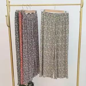 여자 셔링 플라워 꽃무늬 패턴 아이스 주름 바지 촌캉스 할머니 할머니몸빼 일바지 여름