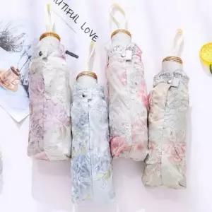 휴대용 로즈 레이스 자수 UV차단 자외선차단 양산