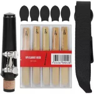 클라리넷 액세서리 세트 마우스피스 넥 스트랩 엄지 패드 음악 악기용