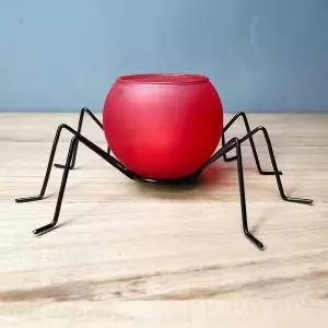 [하프클럽/셀러허브]유리 볼 거미 촛대 장식 캔들홀더 라지(L)