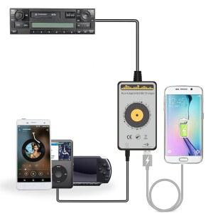 요미쿠 보조 어댑터, 폭스바겐 비틀 1999-2008용 카 스테레오 AUX 입력 및 USB 충전 골프 / GTI R32 1998-2002, 제타 1999-2002, 파사트 1999-2001 스코다 시트