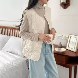 노카라 퀼팅 경량 패쪼 포켓 누빔 조끼 패딩 퀼팅 패딩조끼 조끼패딩