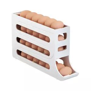 TRIOZ 슬라이딩 계란 보관함 자동 롤링 달걀 트레이 계란보관함 계란트레이