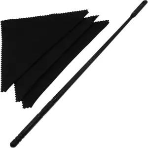 3개의 면봉과 연마 천이 포함된 DGBRSM 플루트 클리닝 로드 키트 블랙