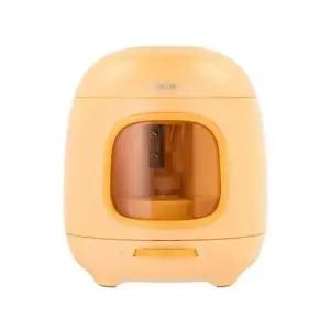 [셀러에이드]DELI VA13 파스텔 콤팩트 전동 연필깎이 옐로우(113x90x88mm AA2개