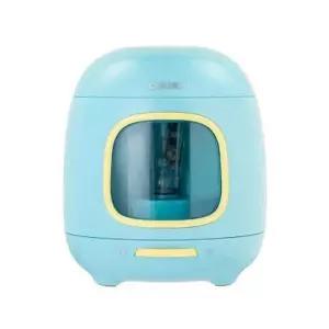 [셀러에이드]DELI VA13 파스텔 콤팩트 전동 연필깎이 블루(113x90x88mm AA2개