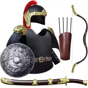 전통 축제 코스튬 전쟁 의상 헬멧 화살 장난감