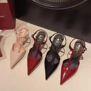 엘럽여사친 웨지힐 스틸레토 스트랩 웨지 샌들 통굽 원템5