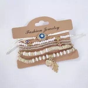 보헤미안 눈동자 팔찌 6종 세트 여름 악세서리 히피 빈티지 바다