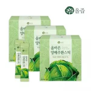 [올즙] 올바른 양배추환스틱 30포 x 3세트