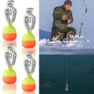 Copkim 4팩 깊이 파인더 얼음 낚시 휴대용 클립온 워터 딥 게이지 계기 해양 호수 강 또는 연안 해역용