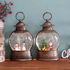 [하프클럽/셀러허브]빈티지한 램프디자인 워터볼 오르골 반짝이눈 회전