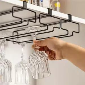 [하프클럽/셀러허브]와인잔 거치대 걸이 보관 랙 블랙