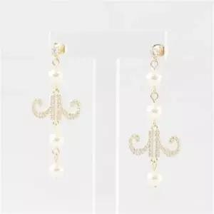 [쥬아나윤] 쁘띠 스와로브스키 진주 드롭귀걸이