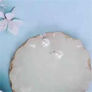 [쥬아나윤] 나비 큐빅 은침 스와로브스키 진주 귀걸이