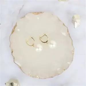 [쥬아나윤] 후크 원터치 스와로브스키 진주 귀걸이