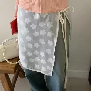 [신상오픈런]레이어드 랩스커트 리본끈 청바지코디 꽃무늬 망사치마 (30318420)