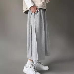 [신상오픈런]여자 아웃스티치 데일리룩 코튼 밴딩 플레어 롱스커트 (41032697)