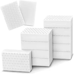 10팩 매직 스펀지 지우개 3배 두껍고 오래 지속되는 멜라민 청소 - 멀티 표면 스크러버 폼 패드 욕조 바닥