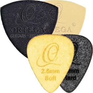 오르테가 기타 픽 어소시즘-우쿨렐레 나일론 기타-4피스 팩-2 펠트 2 가죽(OGP-VP1)