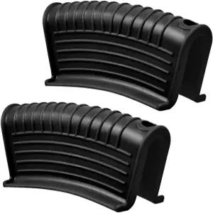 실리콘 어시스트 핸들 홀더 핫 프라이팬 손잡이 커버 냄비 슬리브 주철 그릴용 미끄럼 방지 팬 커버(블랙)