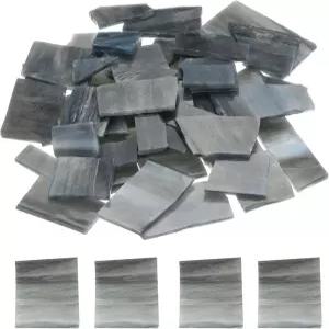 메카닉시티 200g 모자이크 타일 불규칙 유리 홈 데코레이션 아트 공예 DIY 프로젝트 그레이 화이트