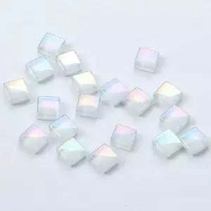 베스트팀 혼합 컬러 크리스탈 모자이크 타일 DIY 공예품 공급업체용 사각 유리 200개/봉지 크리에이티브