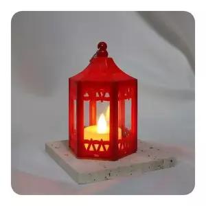 [하프클럽/셀러허브]캔들케이스 랜턴 -레드 레드미니캔들워머 캔들세트 홈인테리어 미니캔들 캔들워머