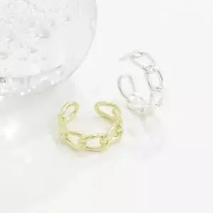 [애슬릿] 925 실버 체인 링 포인트 은 이어커프 귀찌