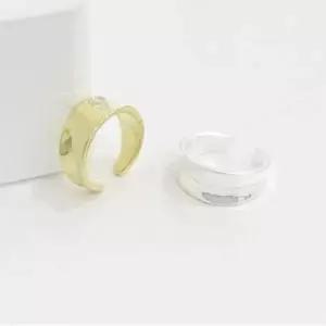 [애슬릿] 925 실버 심플 볼드 링 이어커프 귀찌