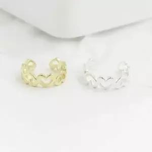 [애슬릿] 925 실버 하트 라인 데일리 이어커프 귀찌