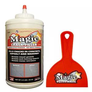 매직 크랙 필러 탄 콘크리트 2.5파운드 병에 퍼티 나이프 스프레더 진입로 파티오 콘크리트의 균열 채우기