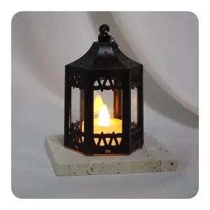 [하프클럽/셀러허브]캔들케이스 랜턴 -블랙 홈인테리어 캔들워머 캔들세트 미니캔들 블랙미니캔들워머